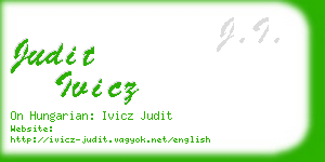 judit ivicz business card